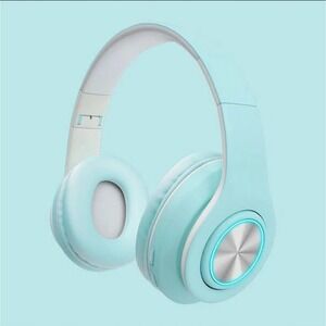 B39 Wireless Headphone  Noise Reduction &‎ Mic Charging Cable Added - Light Blue